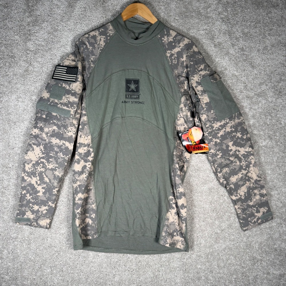 Massif Army Combat Shirt ACS Type II Camo ACU Flame Resistant Mens L NEW READ